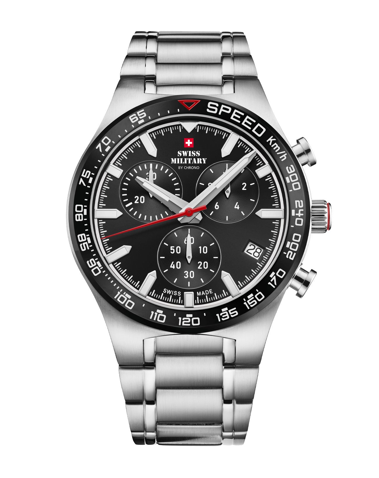 Swiss Military By Chrono Swiss Made Quartz Black Dial Analog Watch For Gents - SM34115.01