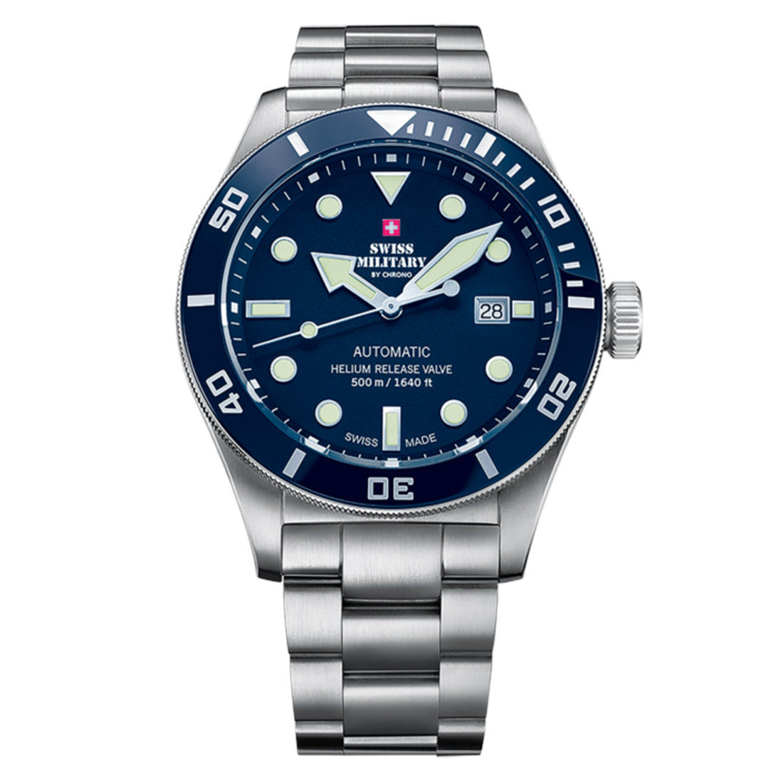 Swiss Military by Chrono Swiss Made Blue Dial Analog Watch for Gents - SMA34075.02