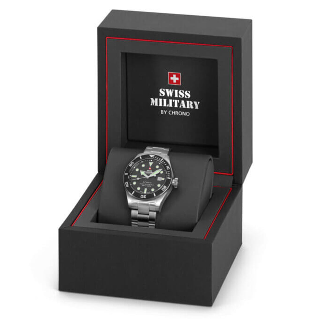Swiss Military by Chrono Swiss Made Black Dial Analog Watch for Gents - SMA34075.04