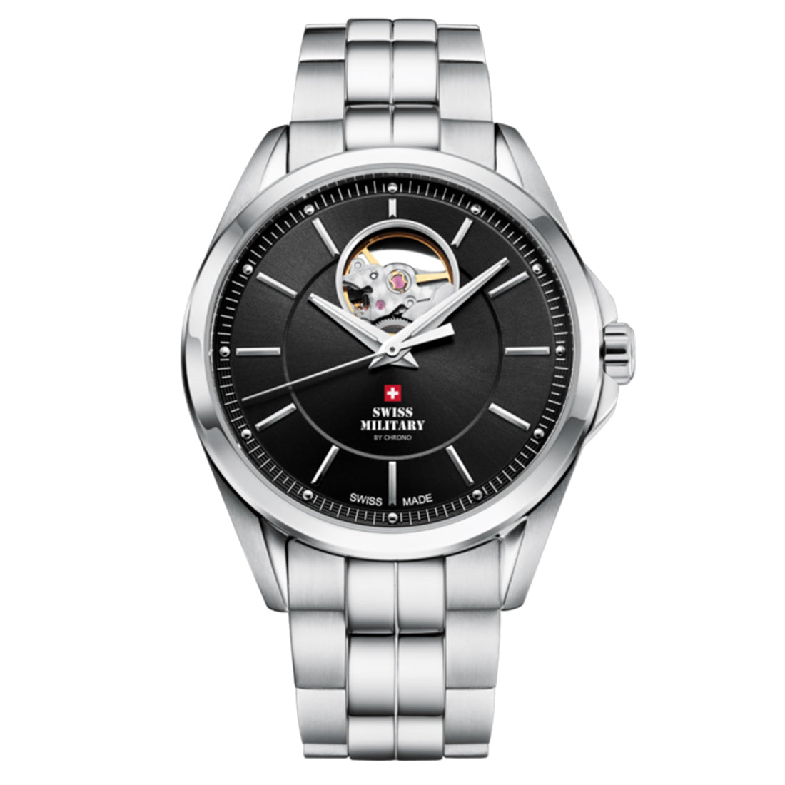 Swiss Military by Chrono Swiss Made Black Dial Analog Watch for Gents - SMA34085.21