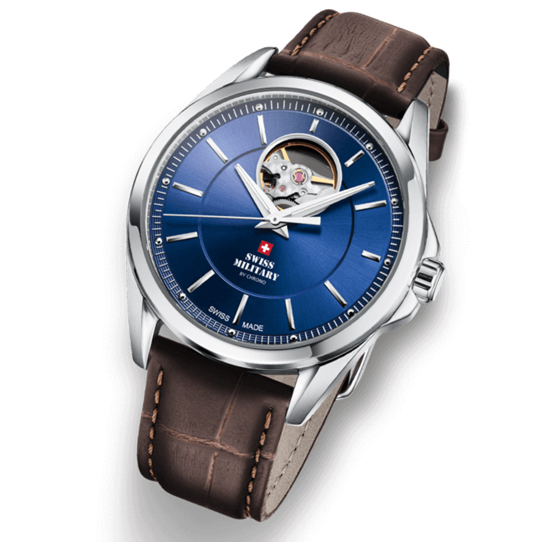 Swiss Military by Chrono Swiss Made Blue Dial Analog Watch for Gents - SMA34085.35