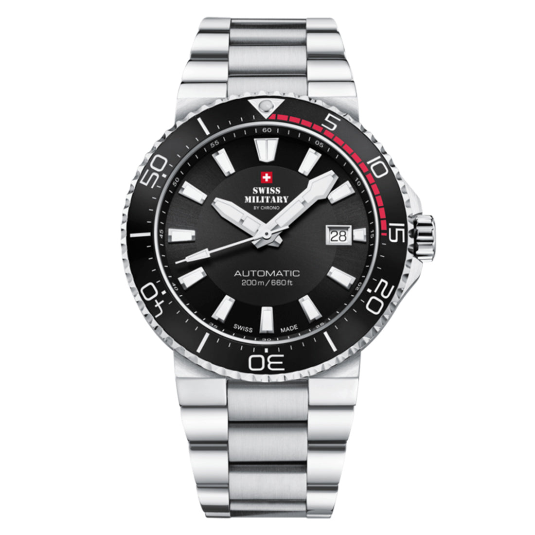 Swiss Military by Chrono Swiss Made Black Dial Analog Watch for Gents - SMA34086.01