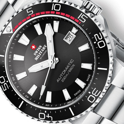 Swiss Military by Chrono Swiss Made Black Dial Analog Watch for Gents - SMA34086.01