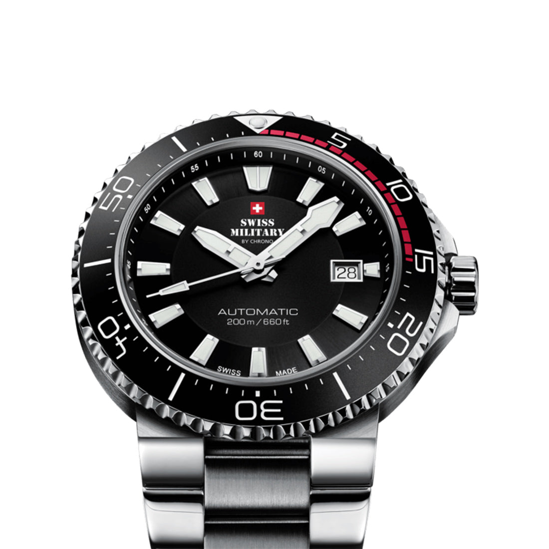 Swiss Military by Chrono Swiss Made Black Dial Analog Watch for Gents - SMA34086.01