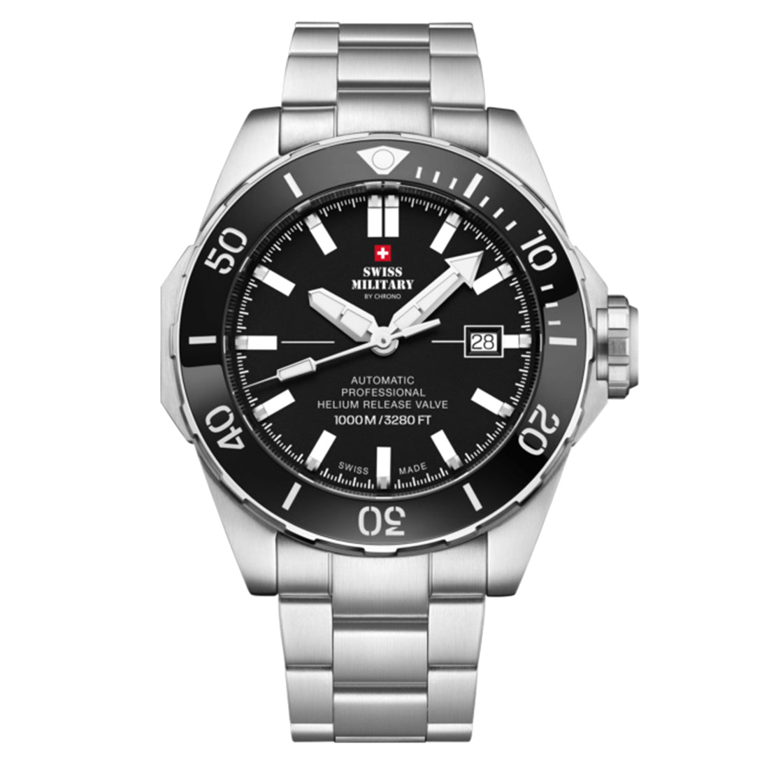 Swiss Military by Chrono Swiss Made Black Dial Analog Watch for Gents - SMA34092.01