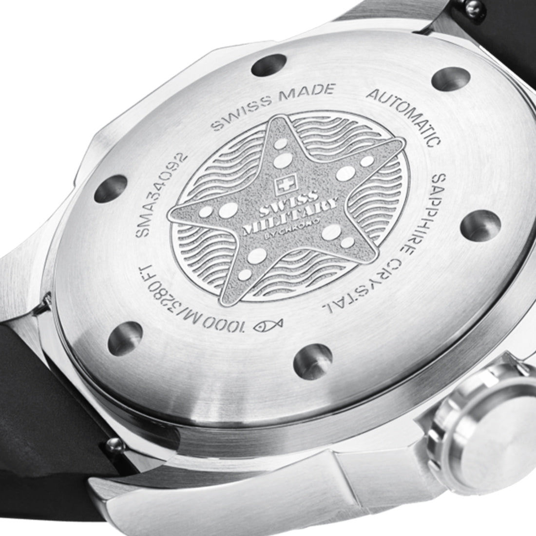 Swiss Military by Chrono Swiss Made Black Dial Analog Watch for Gents - SMA34092.01