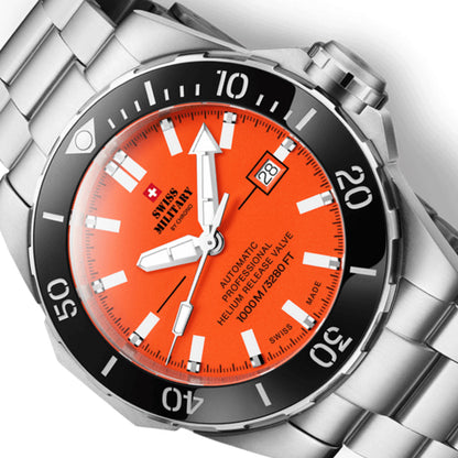 Swiss Military by Chrono Swiss Made Orange Dial Analog Watch for Gents - SMA34092.03