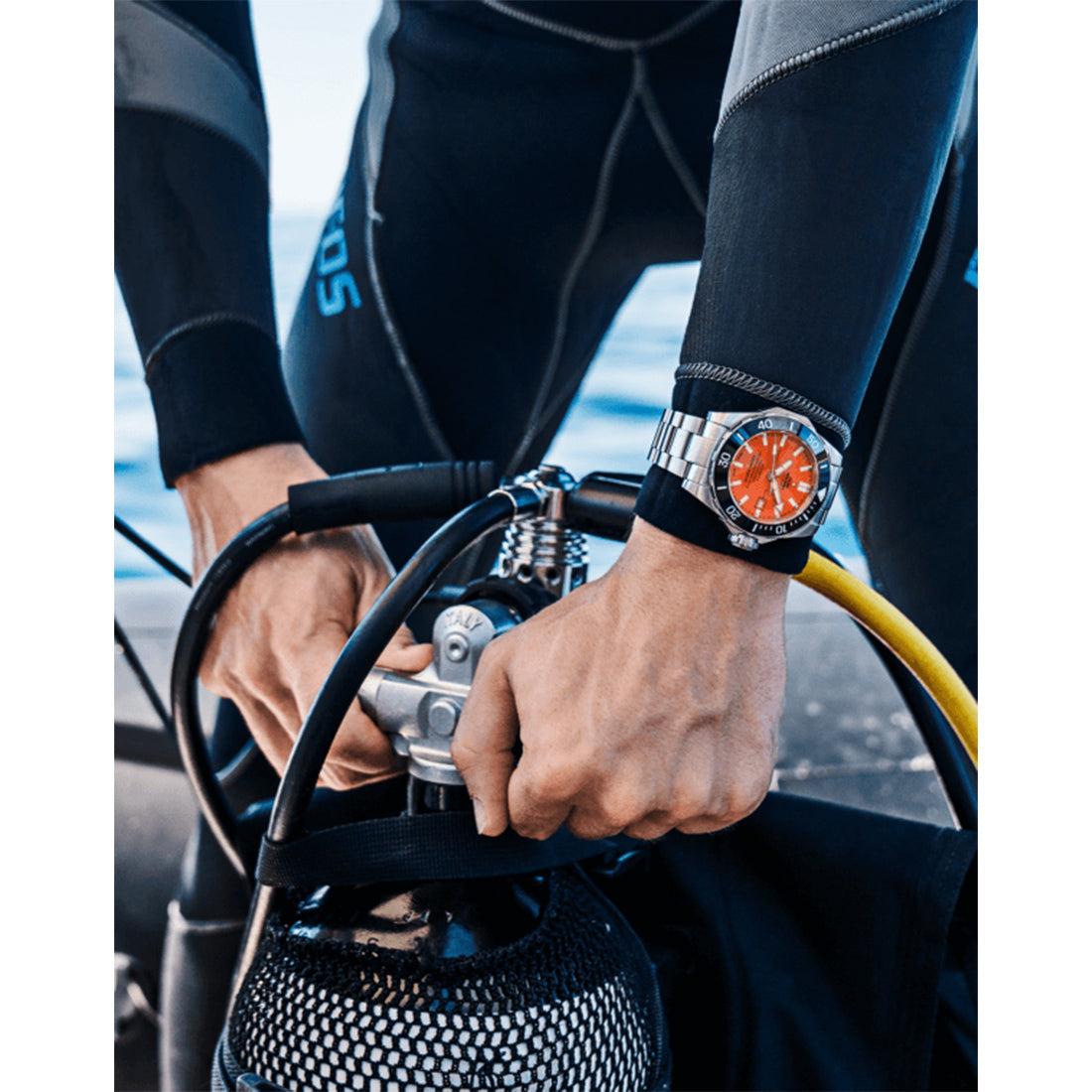 Swiss Military by Chrono Swiss Made Orange Dial Analog Watch for Gents - SMA34092.03
