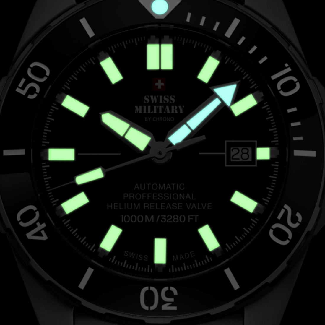 Swiss Military by Chrono Swiss Made Black Dial Analog Watch for Gents - SMA34092.04