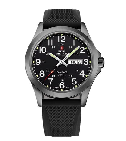 Swiss Military By Chrono Swiss Made Quartz Black Dial Analog Watch For Gents - SMP36040.20