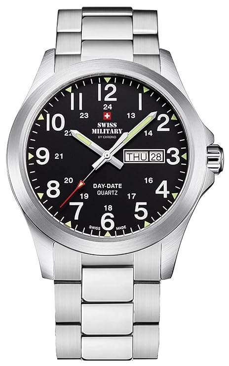 Swiss Military By Chrono Swiss Made Quartz Black Dial Analog Watch For Gents - SMP36040.25