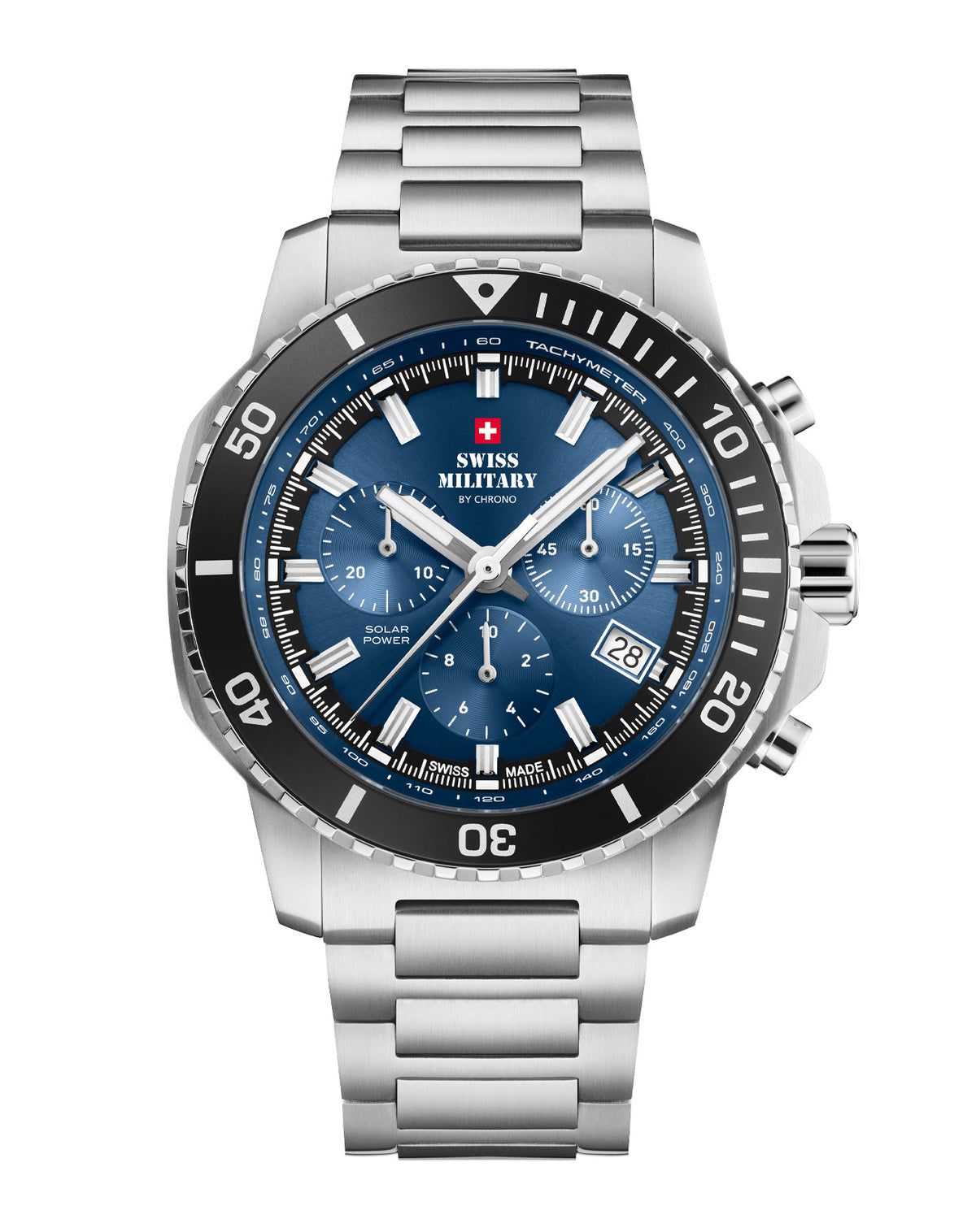 Swiss Military By Chrono Swiss Made Quartz Blue Dial Analog Watch For Gents - SMS34113.02