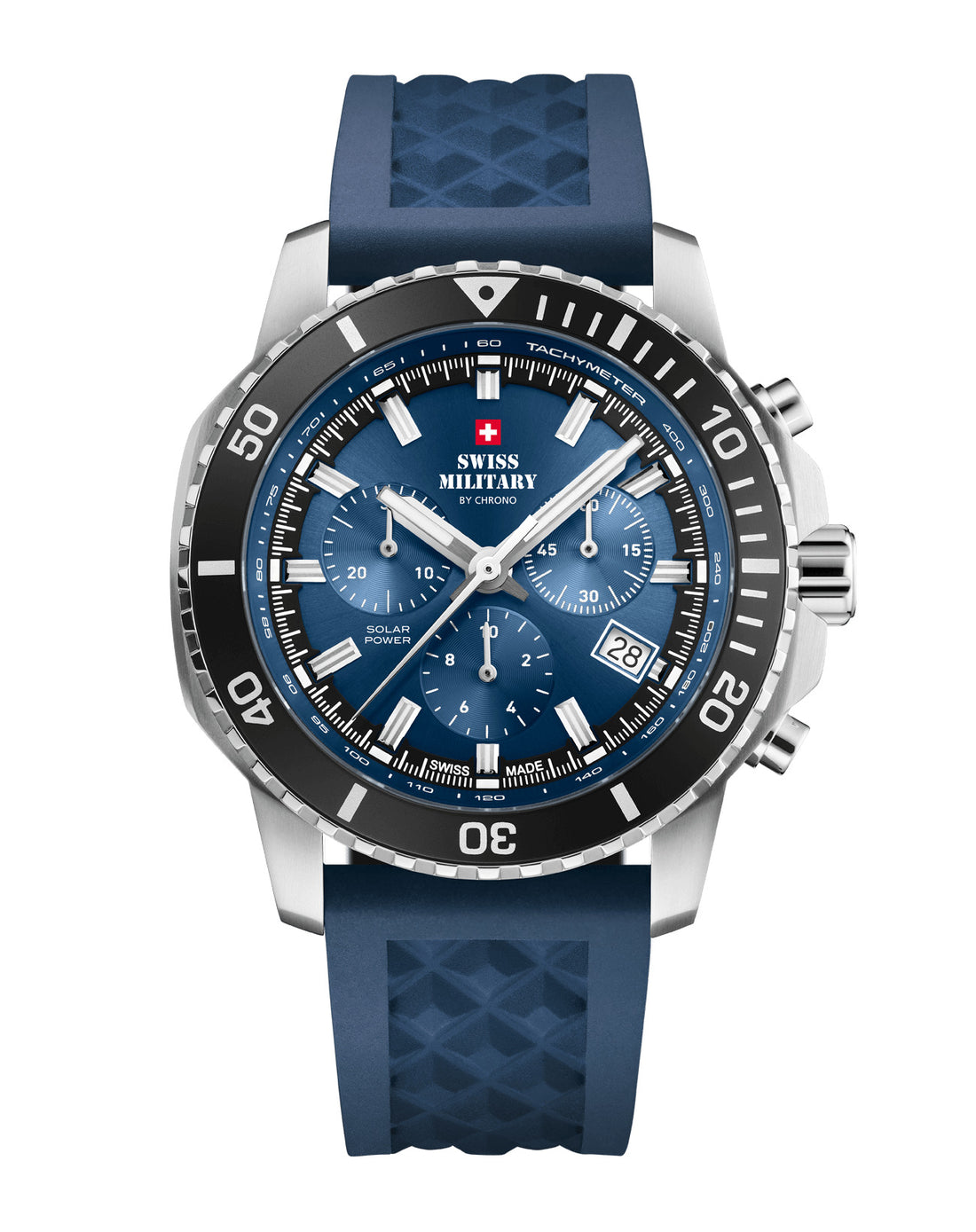 Swiss Military By Chrono Swiss Made Quartz Blue Dial Analog Watch For Gents - SMS34113.03
