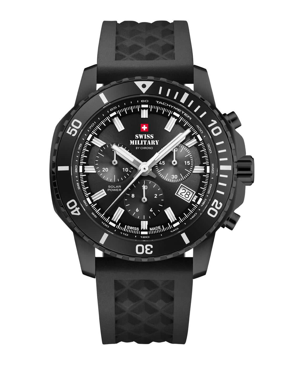 Swiss Military By Chrono Swiss Made Quartz Black Dial Analog Watch For Gents - SMS34113.05