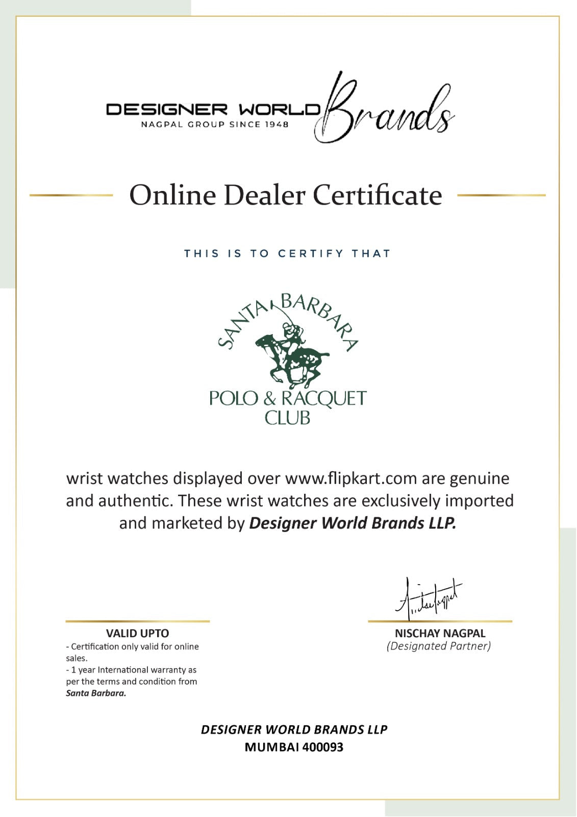 Santa Barbara Polo &amp; Racquet Club Quartz Silver Dial Analog Watch For - Ladies SB.4.10012-4