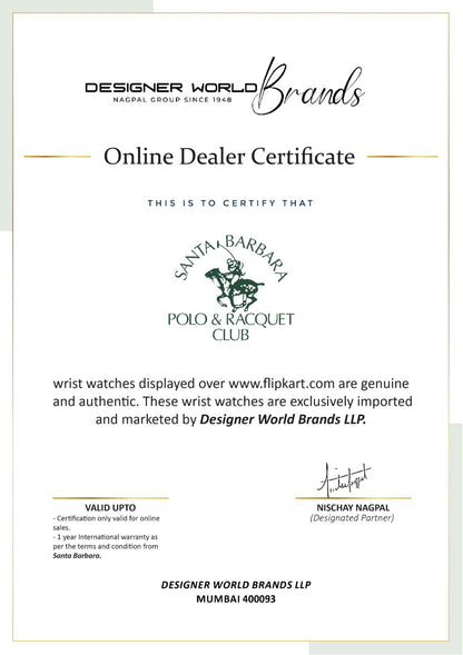 Santa Barbara Polo &amp; Racquet Club Quartz Silver Dial Analog Watch For - Ladies SB.4.10012-4