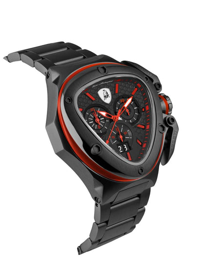 Tonino Lamborghini Spyder Quartz  Black Dial Analog Watch For Gents -  TL9XA-B