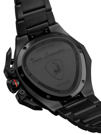 Tonino Lamborghini Spyder Quartz  Black Dial Analog Watch For Gents -  TL9XA-B