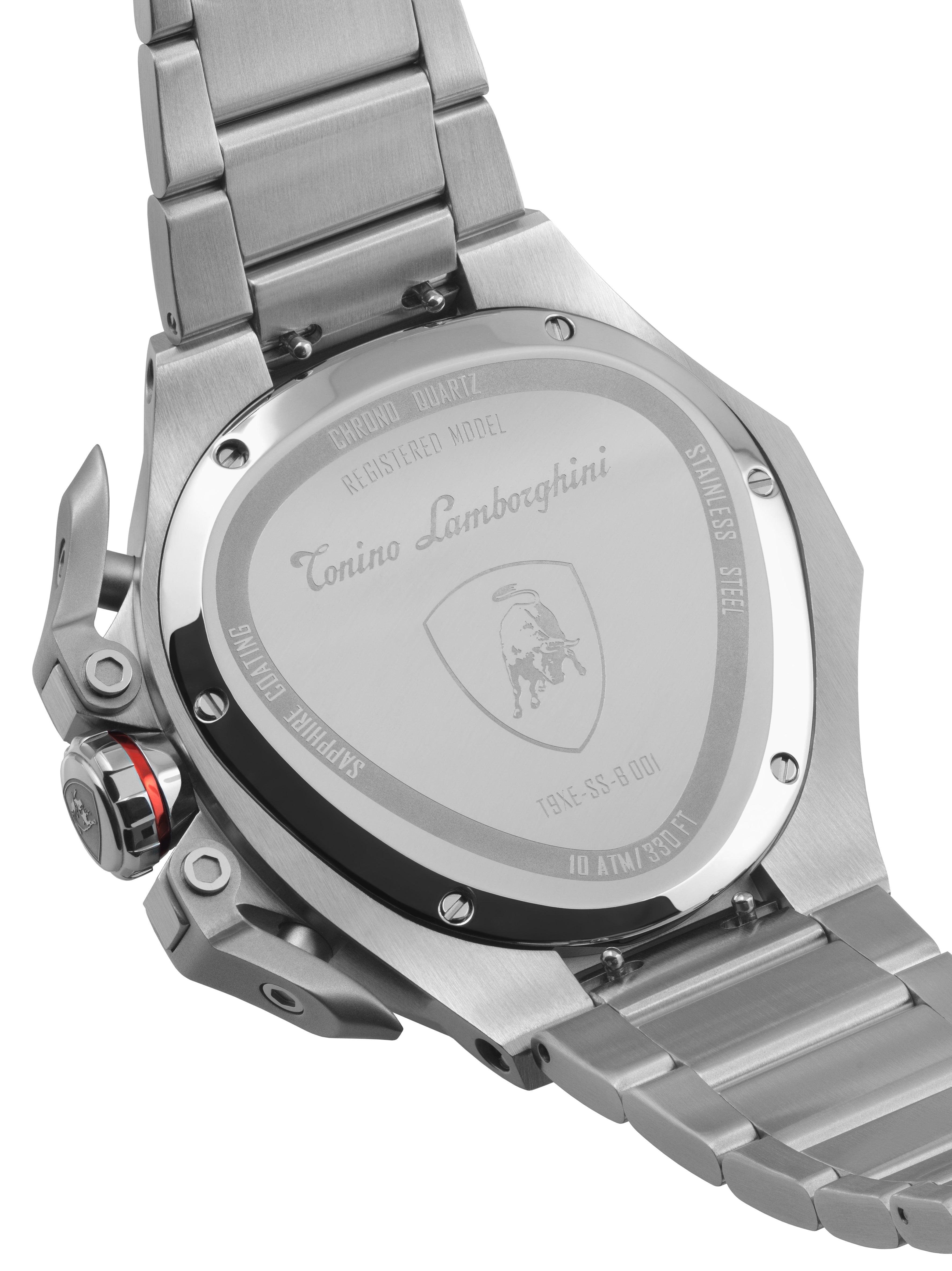 Tonino Lamborghini Spyder X Black With Embossed Honeycomb Pattern Watch For Men - TL9XA-SS-B