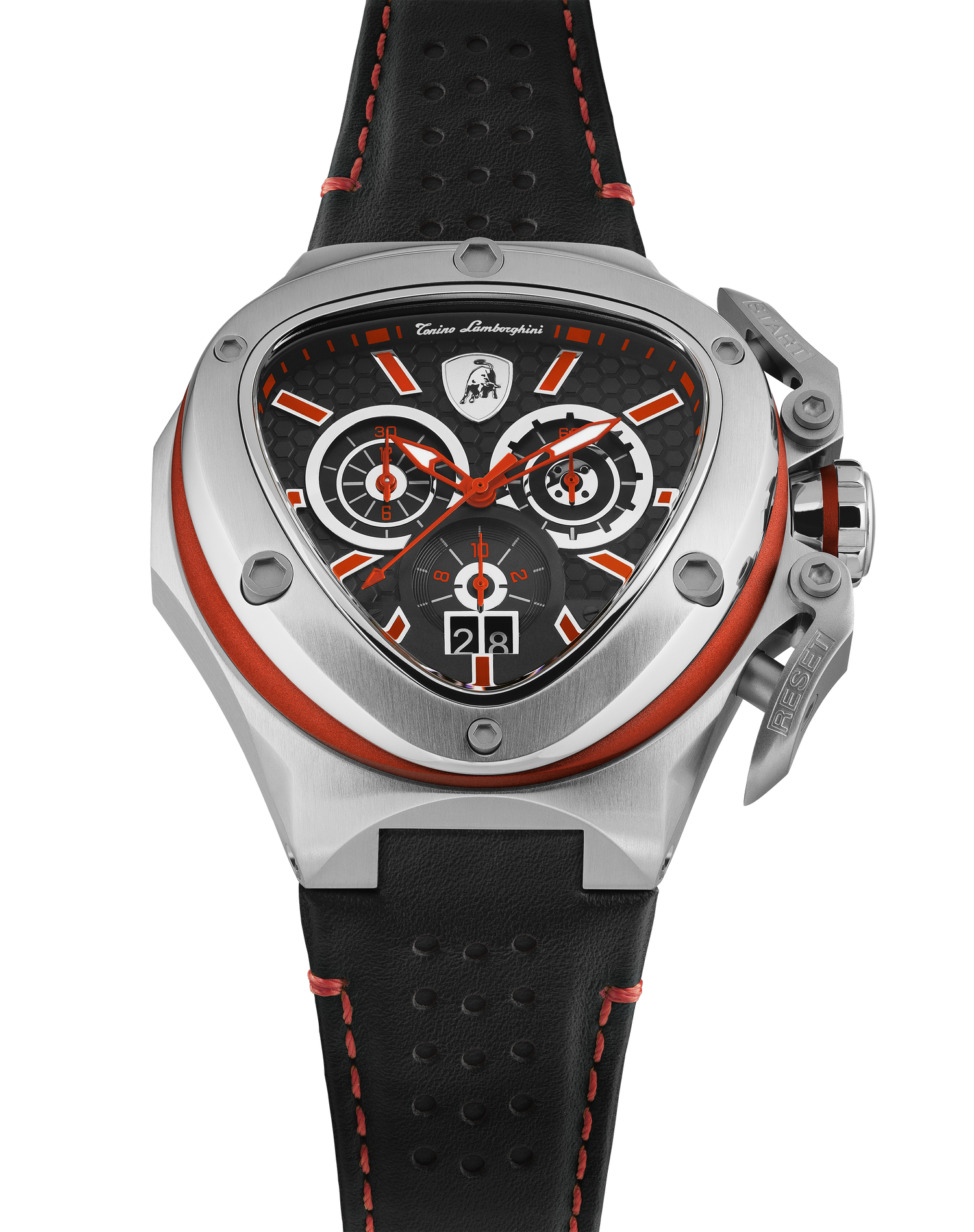 Tonino Lamborghini Spyder X Black With Embossed Honeycomb Pattern Watch For Men - TL9XA-SS