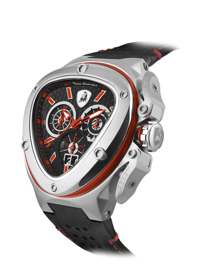 Tonino Lamborghini Spyder X Black With Embossed Honeycomb Pattern Watch For Men - TL9XA-SS