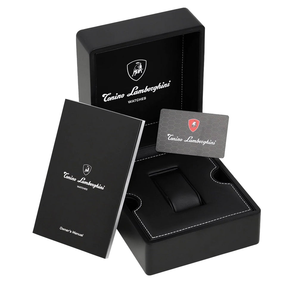 Tonino Lamborghini Spyder Quartz  Black Dial Analog Watch For Gents -  TL9XA