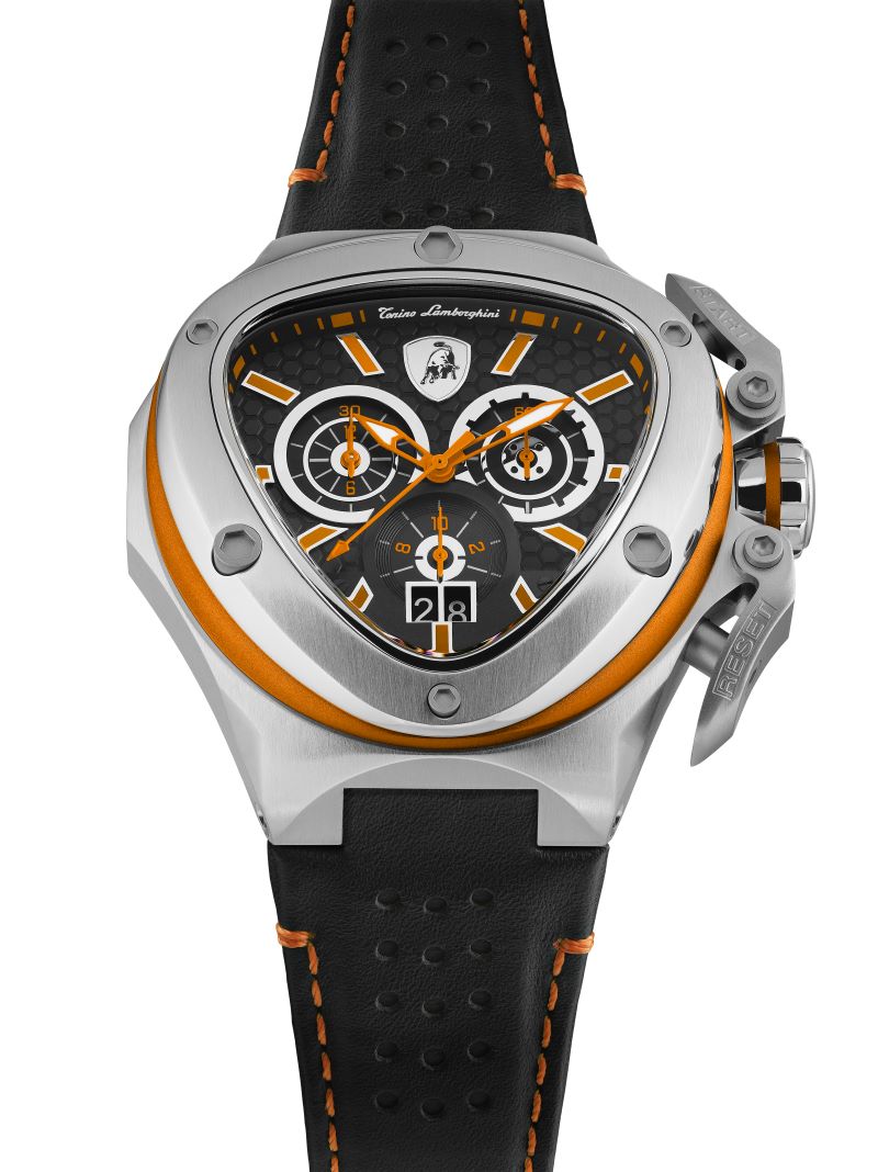 Tonino Lamborghini Spyder Quartz  Black Dial Analog Watch For Gents -  TL9XB-SS