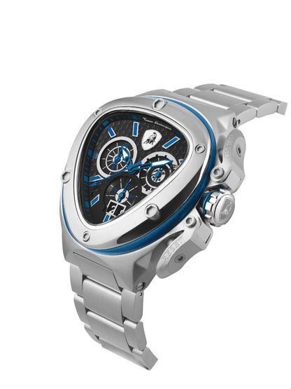 Tonino Lamborghini Spyder Quartz  Black Dial Analog Watch For Gents -  TL9XC-SS-B