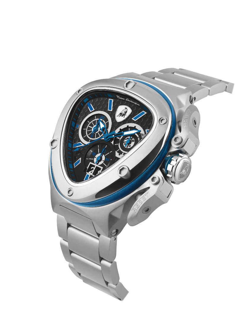 Tonino Lamborghini Spyder Quartz  Black Dial Analog Watch For Gents -  TL9XC-SS-B