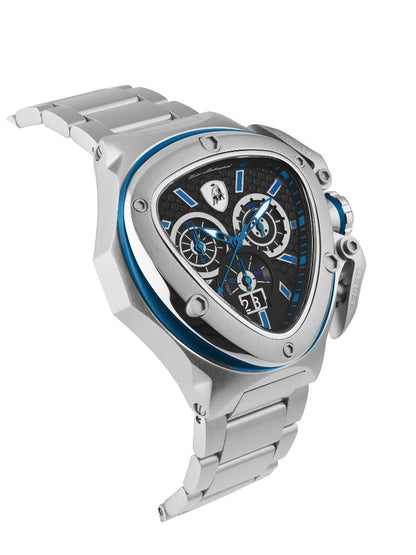 Tonino Lamborghini Spyder Quartz  Black Dial Analog Watch For Gents -  TL9XC-SS-B