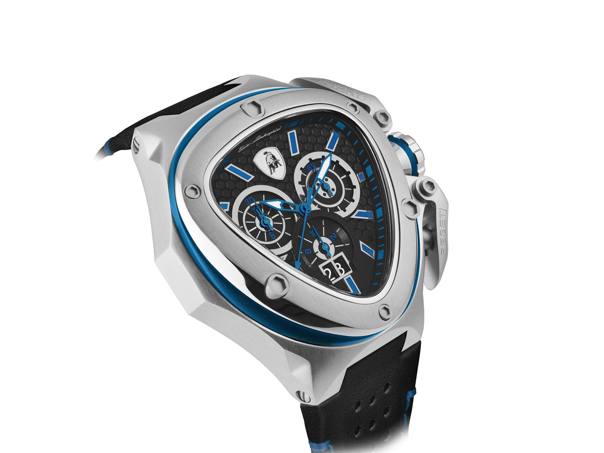 Tonino Lamborghini Spyder Quartz  Black Dial Analog Watch For Gents -  TL9XC-SS