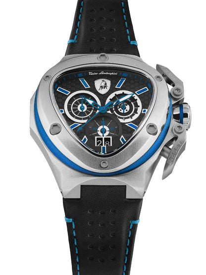Tonino Lamborghini Spyder Quartz  Black Dial Analog Watch For Gents -  TL9XC-SS