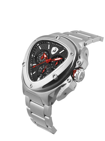 Tonino Lamborghini Spyder X Black With Embossed Honeycomb Pattern Watch For Men - TL9XD-SS-B