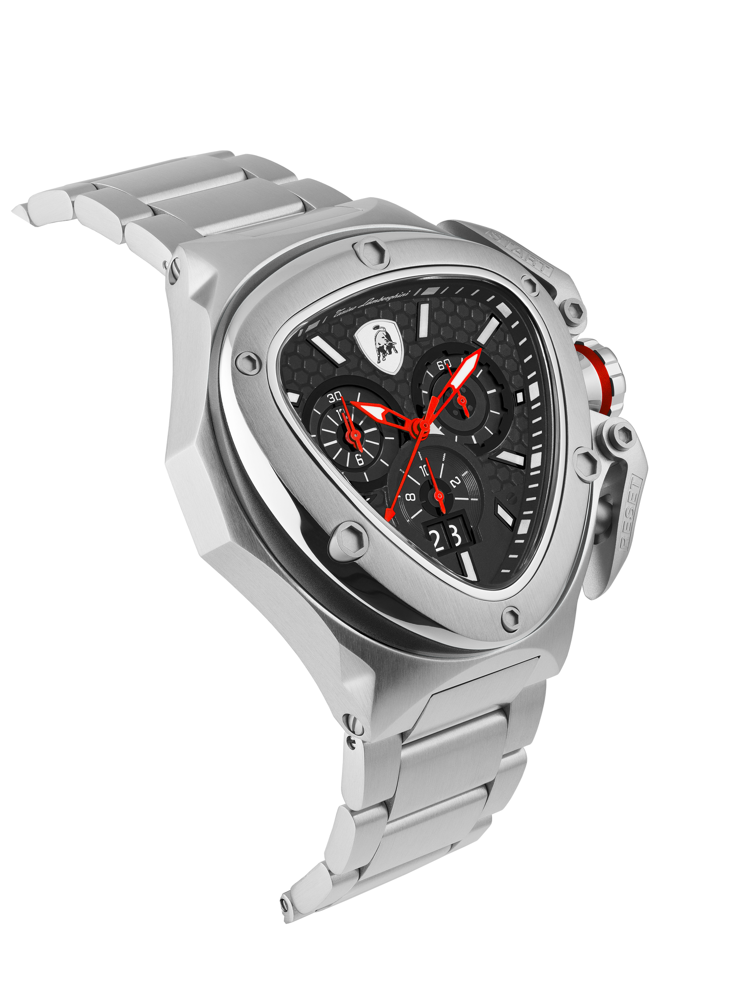 Tonino Lamborghini Spyder X Black With Embossed Honeycomb Pattern Watch For Men - TL9XD-SS-B