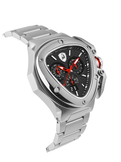 Tonino Lamborghini Spyder X Black With Embossed Honeycomb Pattern Watch For Men - TL9XD-SS-B