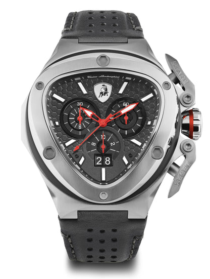 Tonino Lamborghini Spyder X Black With Embossed Honeycomb Pattern Watch For Men - TL9XD-SS