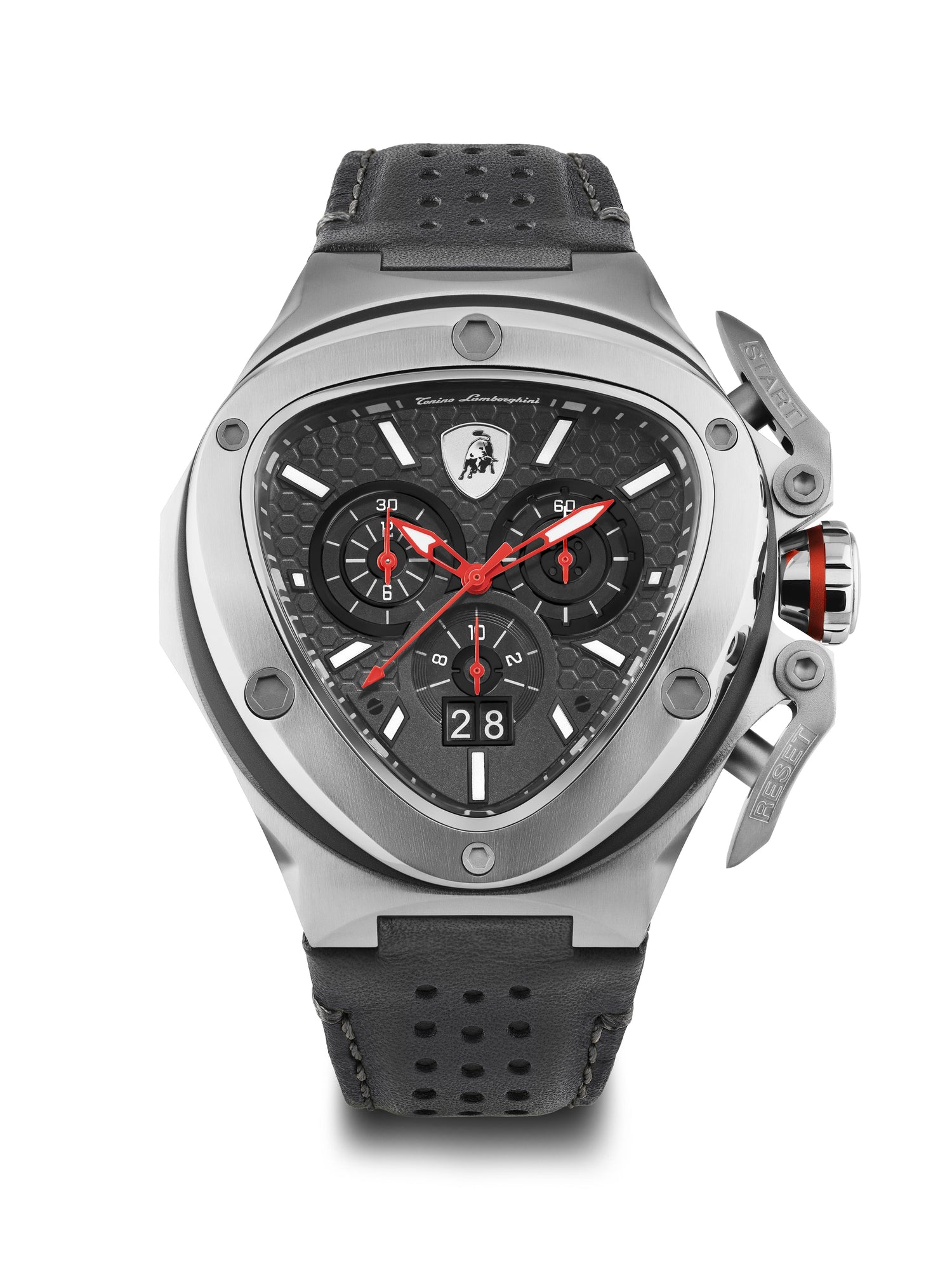 Tonino Lamborghini Spyder X Black With Embossed Honeycomb Pattern Watch For Men - TL9XD-SS