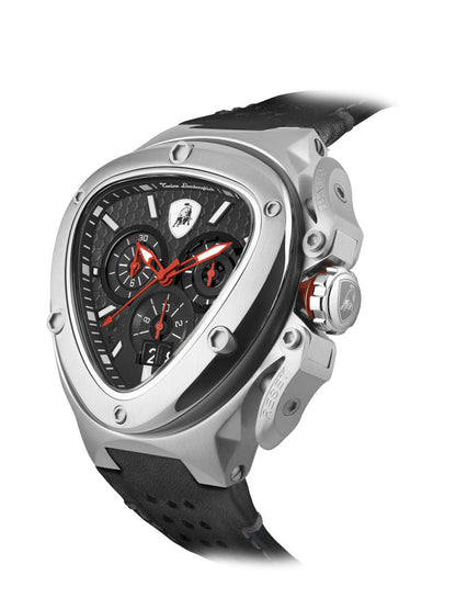 Tonino Lamborghini Spyder Quartz  Black Dial Analog Watch For Gents -  TL9XD-SS