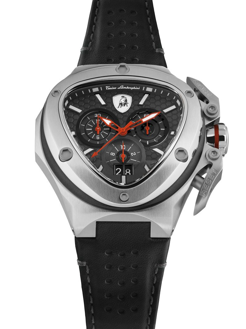 Tonino Lamborghini Spyder Quartz  Black Dial Analog Watch For Gents -  TL9XD-SS