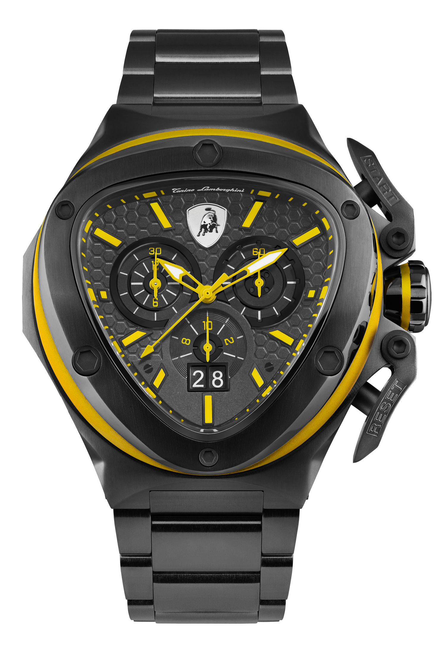 Tonino Lamborghini Spyder X Black With Embossed Honeycomb Pattern Watch For Men - TL9XE-B
