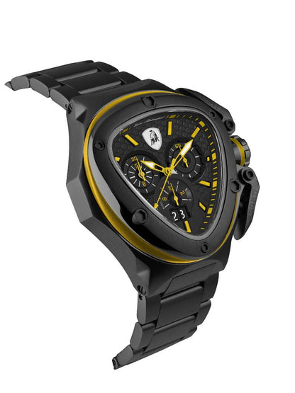 Tonino Lamborghini Spyder Quartz  Black Dial Analog Watch For Gents -  TL9XE-B