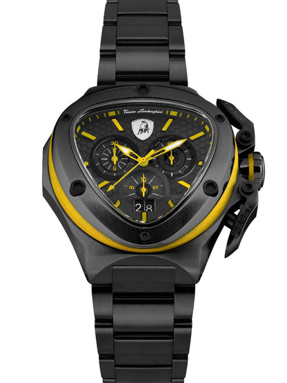 Tonino Lamborghini Spyder Quartz  Black Dial Analog Watch For Gents -  TL9XE-B