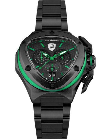 Tonino Lamborghini Spyder Quartz  Black Dial Analog Watch For Gents -  TL9XF-B