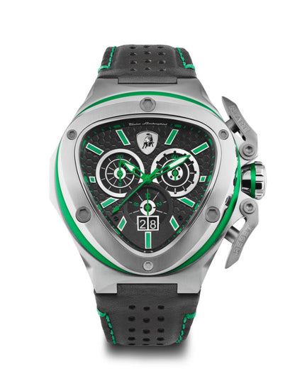 Tonino Lamborghini Spyder Quartz  Black Dial Analog Watch For Gents -  TL9XF-SS