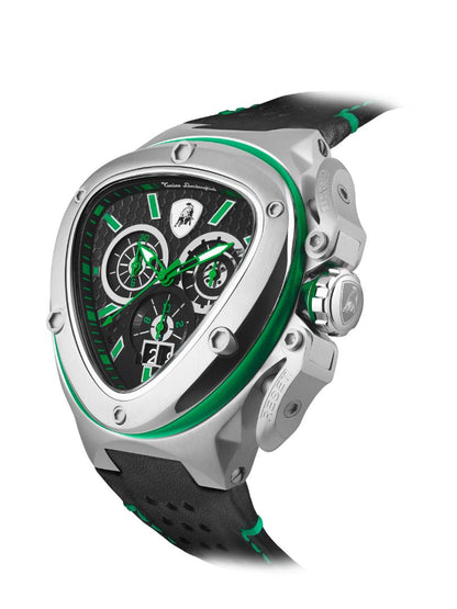 Tonino Lamborghini Spyder Quartz  Black Dial Analog Watch For Gents -  TL9XF-SS