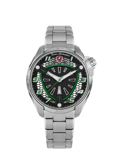 Tonino Lamborghini SHOCK ABS Quartz  Green And Back Dial Analog Watch For Gents -  TLABSG-SS-B