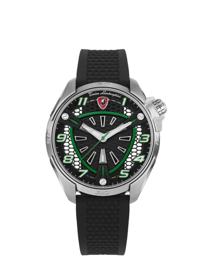 Tonino Lamborghini SHOCK ABS Quartz  Green And Back Dial Analog Watch For Gents -  TLABSG-SS-R