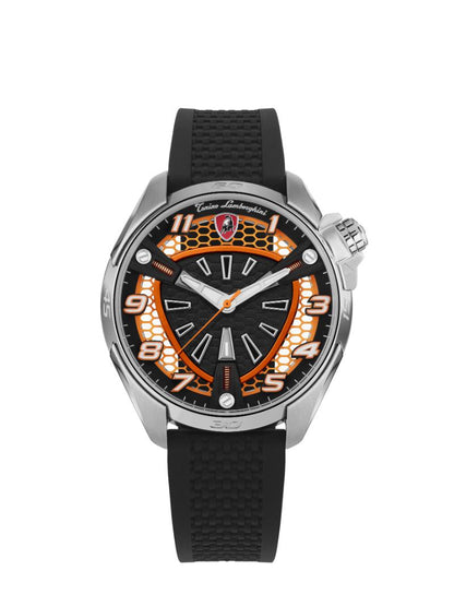 Tonino Lamborghini SHOCK ABS Quartz  Black And Beige Dial Analog Watch For Gents -  TLABSO-SS-R