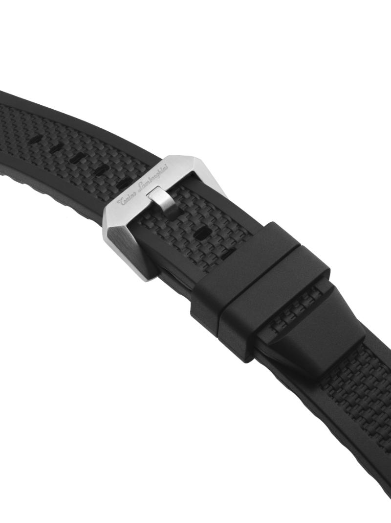 Tonino Lamborghini SHOCK ABS White and Black With  Luminova on hands and Indexes Dial  Watch For Men - TLABSRG-SS-R
