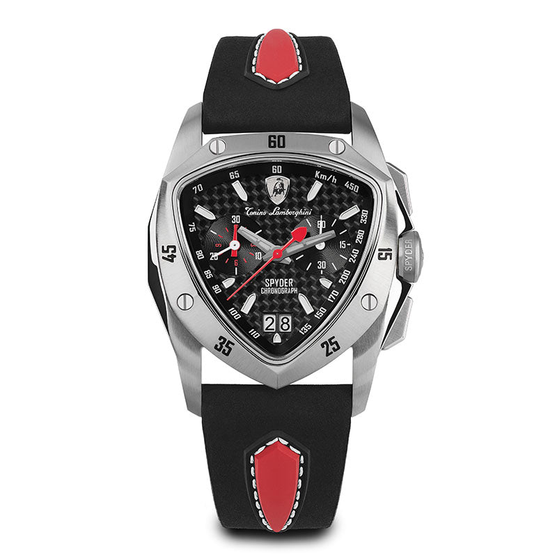 Tonino Lamborghini New Spyder Black With  Superluminova on hours &amp; minute hands Dial  Watch For Men - TLF-A13-1